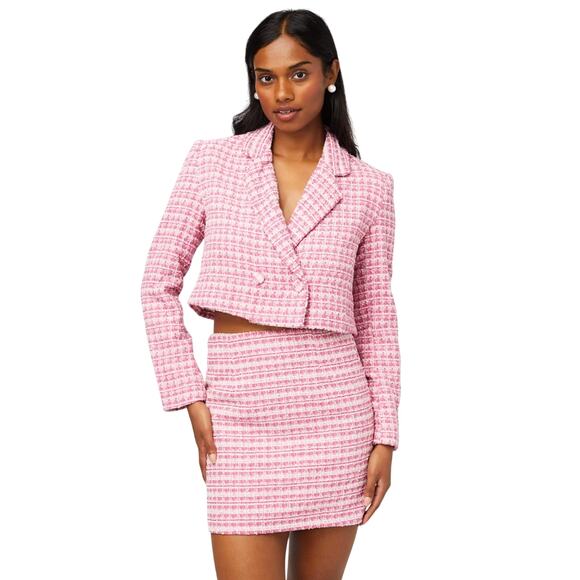 NWT Pink Tweed Mini Skirt, Item Ditto, Medium - Picture 3 of 6